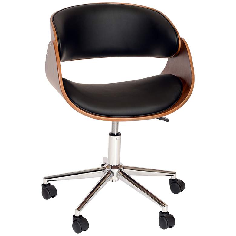 Image 2 Julian Black Faux Leather Adjustable Office Chair