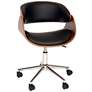 Julian Black Faux Leather Adjustable Office Chair