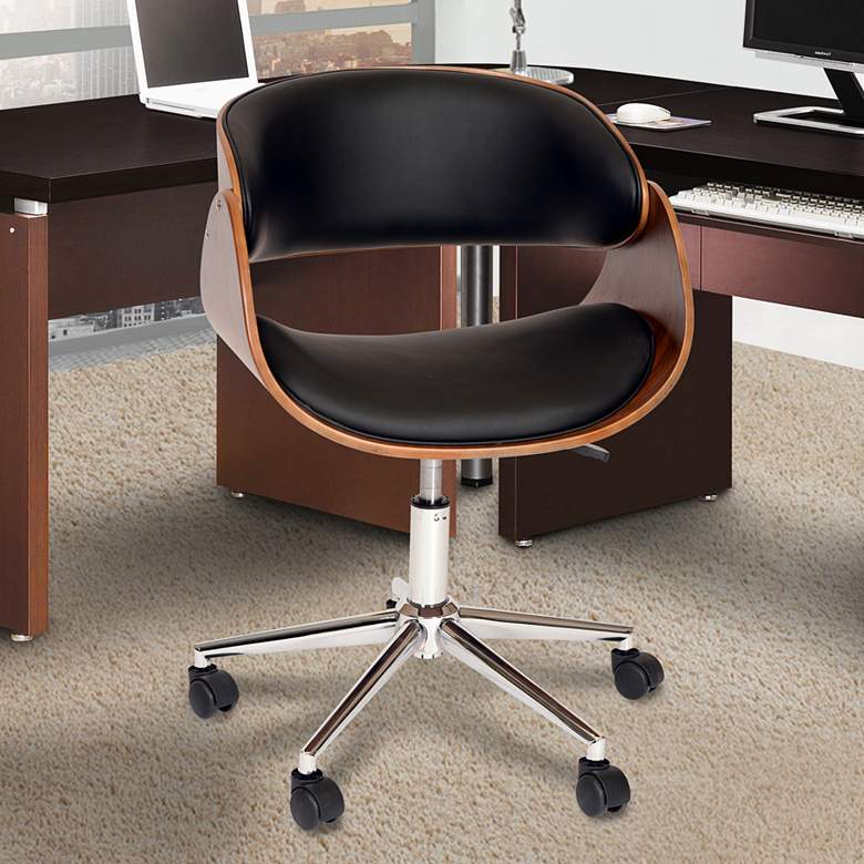 Image 1 Julian Black Faux Leather Adjustable Office Chair