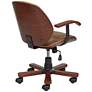 Julian Walnut Veneer and Steel Adjustable Swivel Office Chair