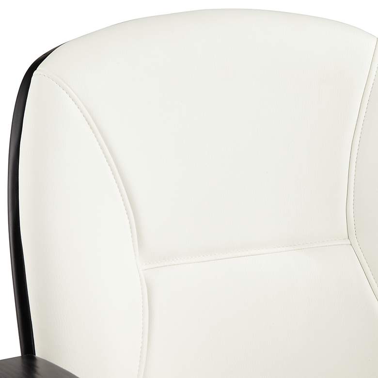 Image 5 Julian White Fabric Adjustable Swivel Office Chairs Set of 2 more views