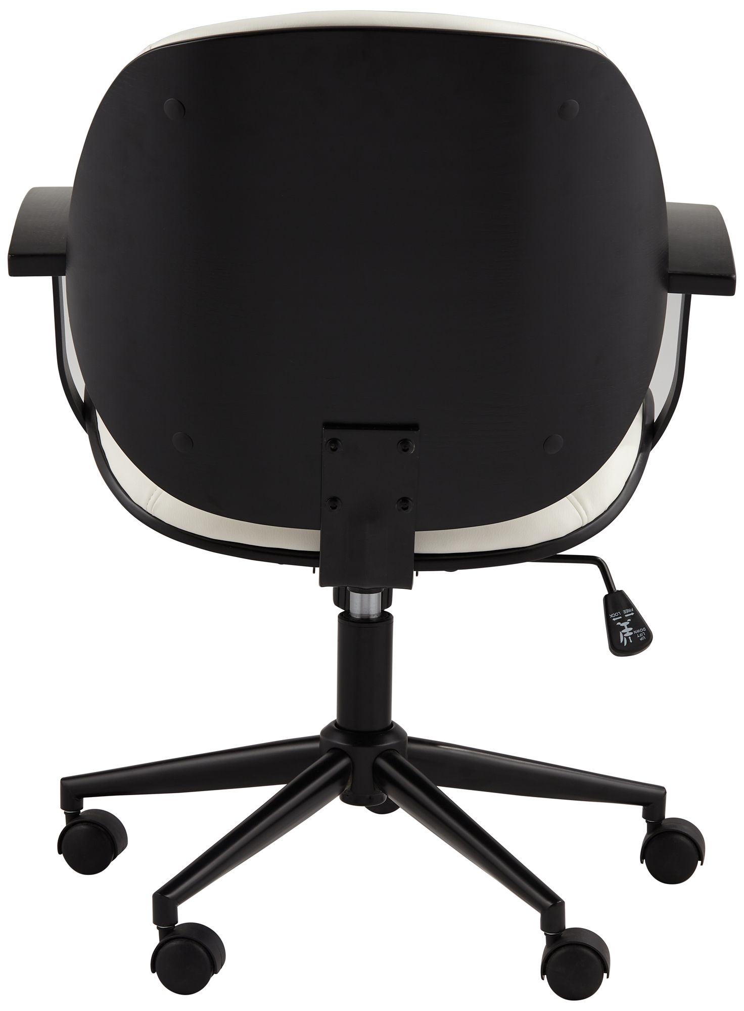 Julian White Fabric Adjustable Swivel Office Chairs Set of 2 in scene