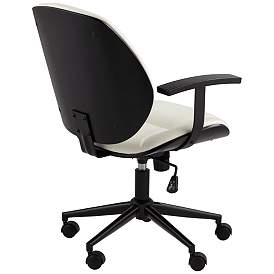 Image4 of Julian White Fabric and Steel Adjustable Swivel Office Chair more views