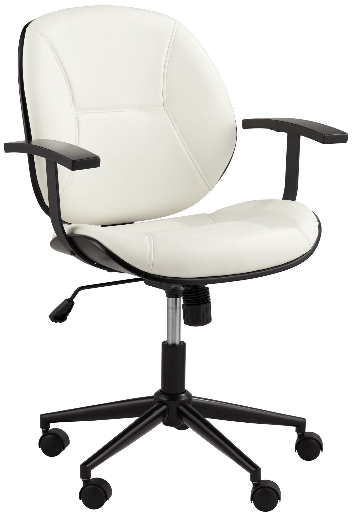 Julian White Fabric and Steel Adjustable Swivel Office Chair in scene