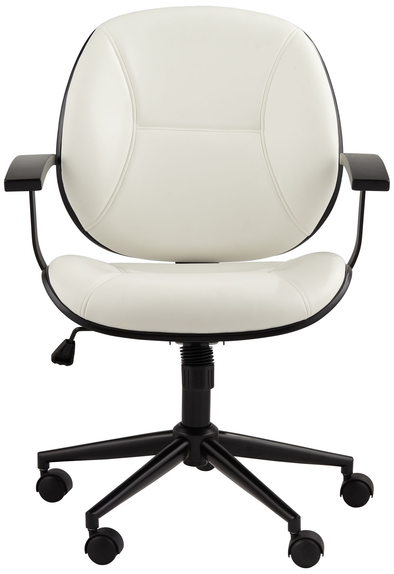 Julian White Fabric and Steel Adjustable Swivel Office Chair in scene