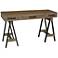 Juliana 52" Wide Distressed Wood 3-Drawer Trestle Table Desk