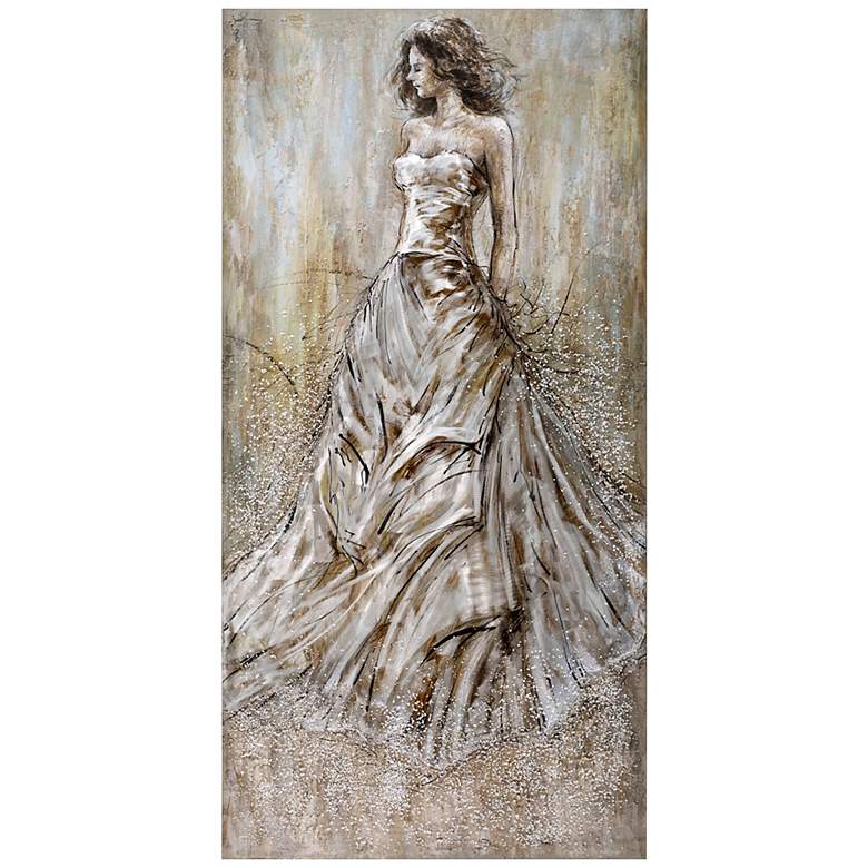 Image 1 Juliana Fabulous Flow 55"H Rectangular Metal Canvas Wall Art
