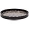 Julianna 19 3/4" Wide Round Black Horn and Shell Tiled Tray