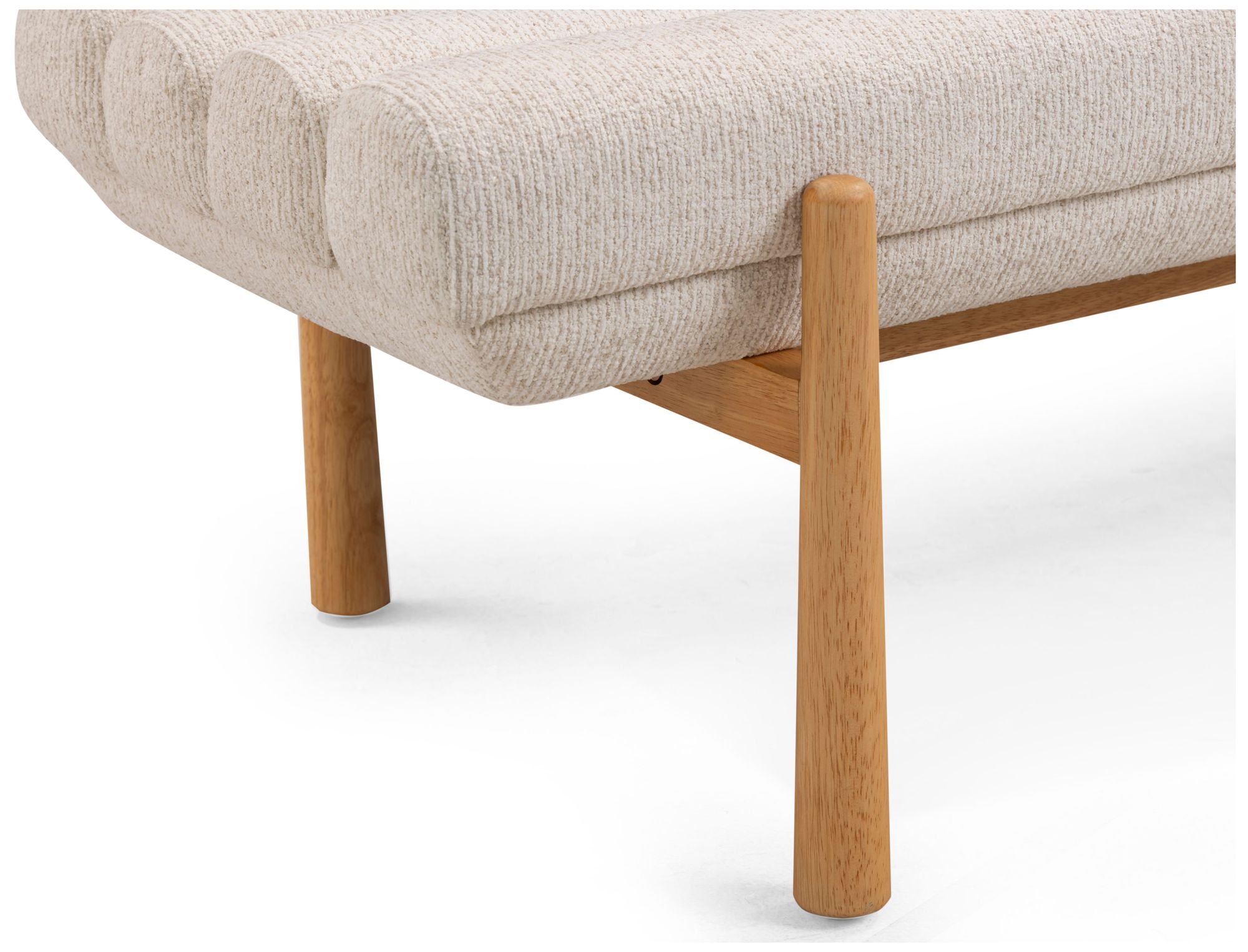 Image 4 Julianna Cream Textured Fabric Bench more views