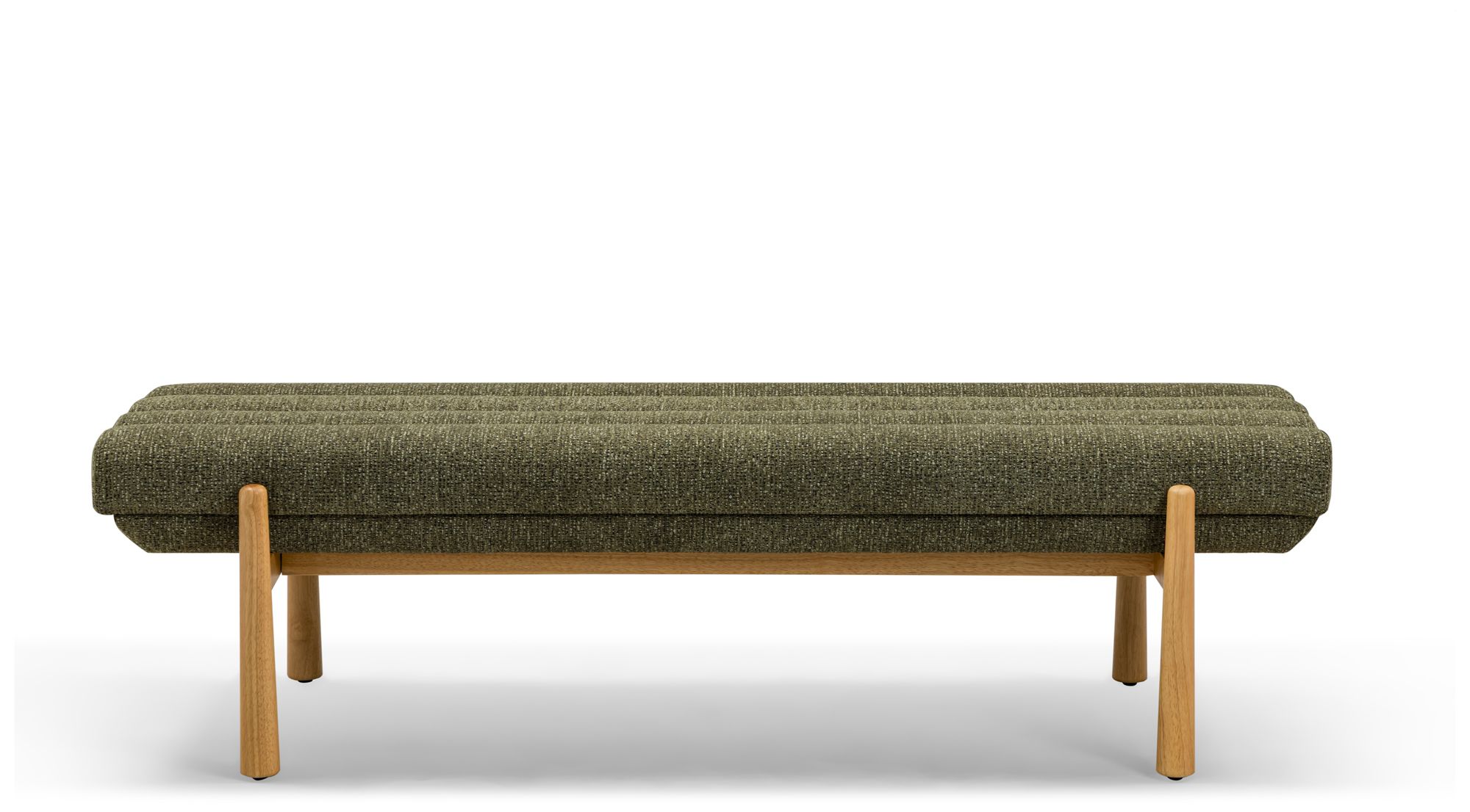 Image 2 Julianna Green Textured Fabric Bench more views