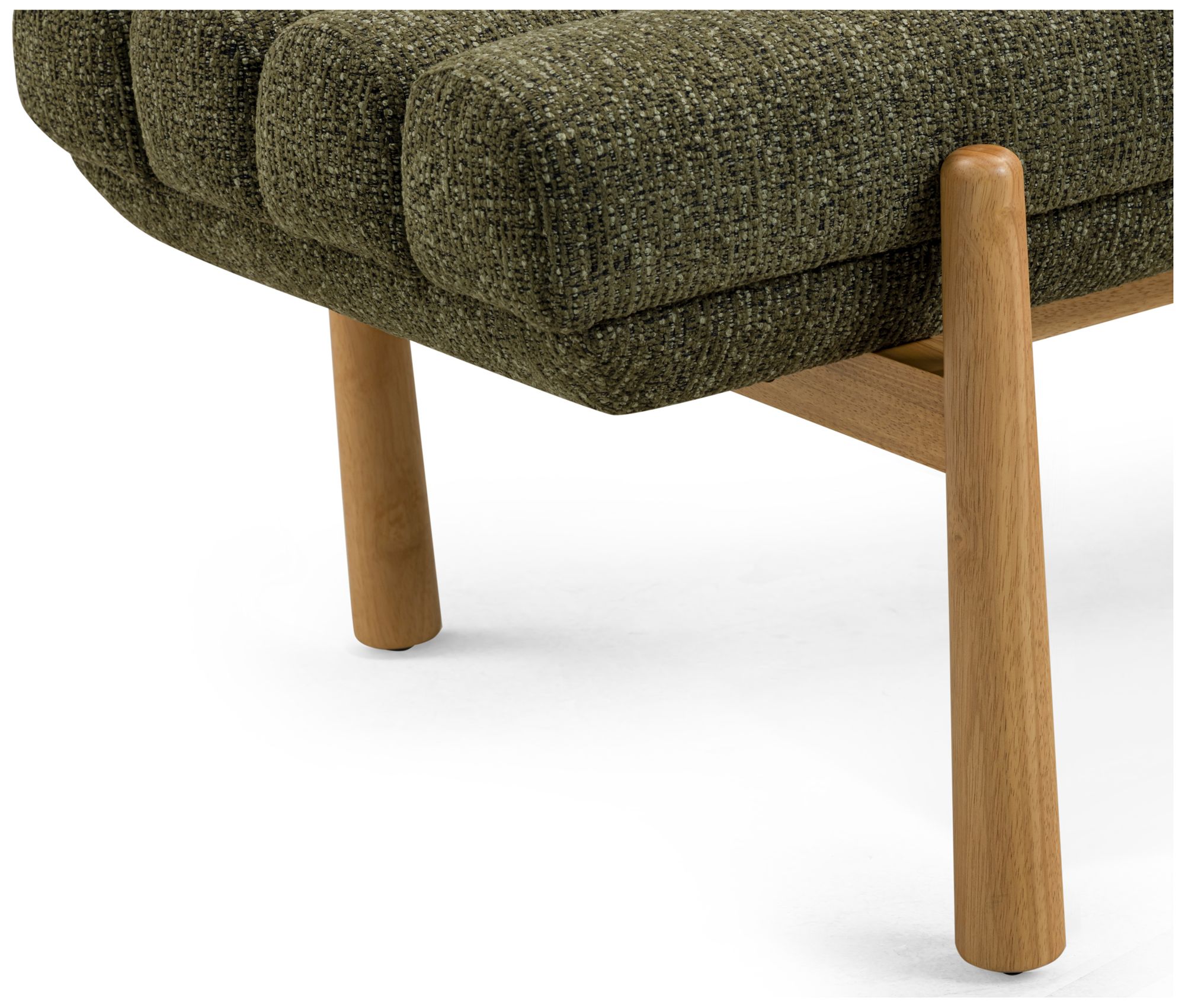 Image 5 Julianna Green Textured Fabric Bench more views