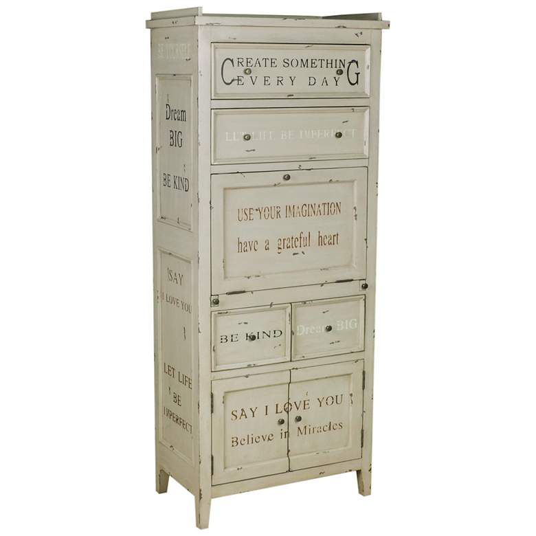 Image 1 Julianne 64" High Inspirational Accent Cabinet Writing Desk