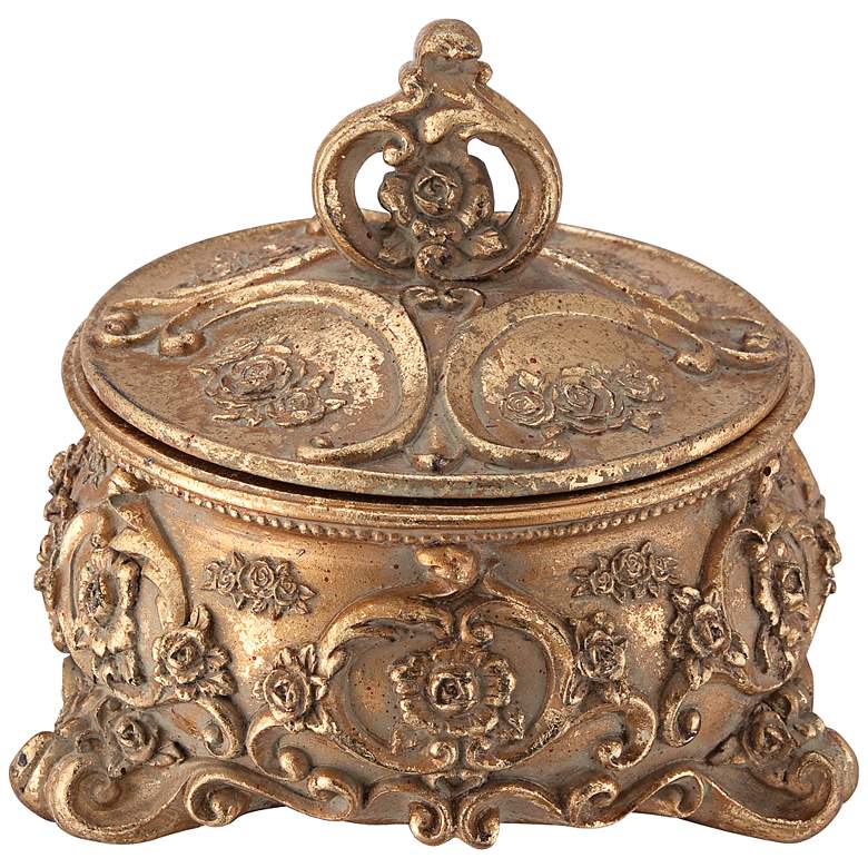 Image 1 Julianne Antique Gold Jewelry Box