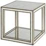 Julie 18 1/2"W Burnished Antique Gold Mirrored Accent Table