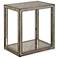 Julie 22" Wide Burnished Antique Gold Mirrored End Table