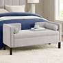 Thumbnail1 of Julie 50" Wide Gray Fabric Accent Bench