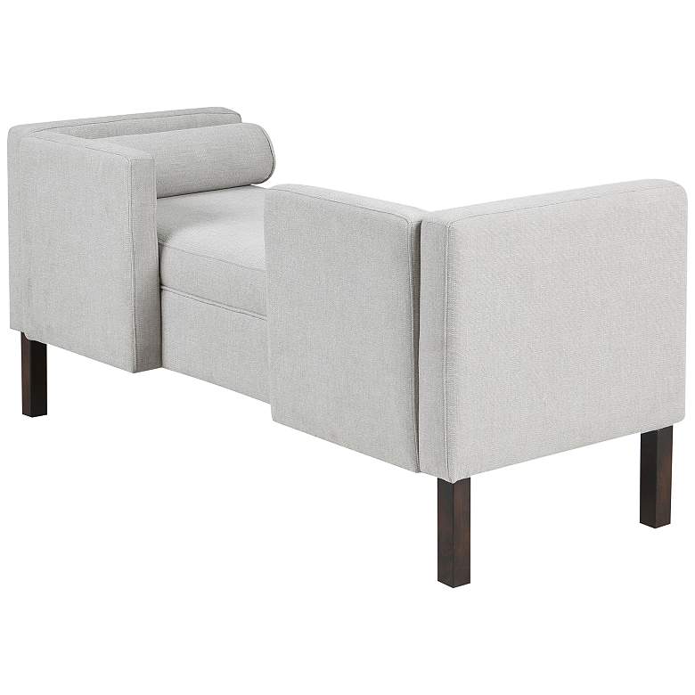 Image 4 Julie 50" Wide Gray Fabric Accent Bench more views
