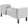 Julie 50" Wide Gray Fabric Accent Bench