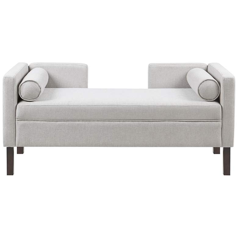 Image 6 Julie 50" Wide Gray Fabric Accent Bench more views