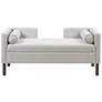 Julie 50" Wide Gray Fabric Accent Bench