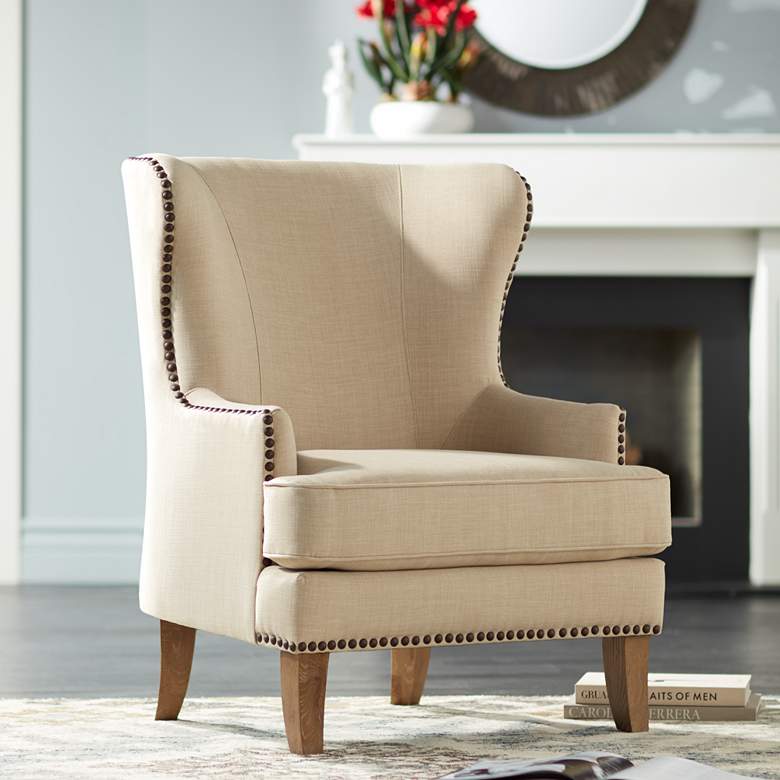 Image 2 Julie Colony Linen Upholstered Accent Chair