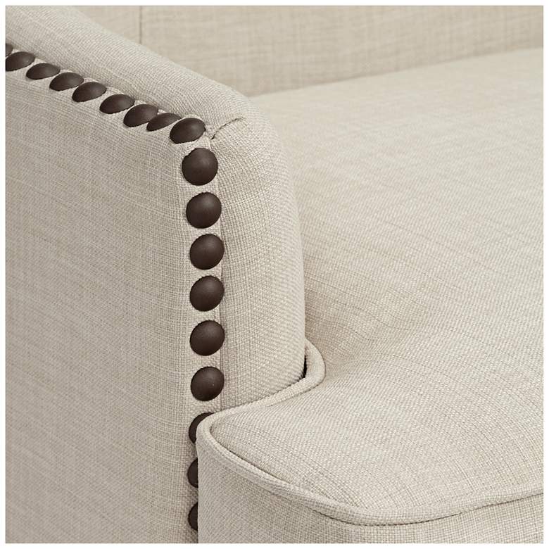 Image 5 Julie Colony Linen Upholstered Accent Chair more views