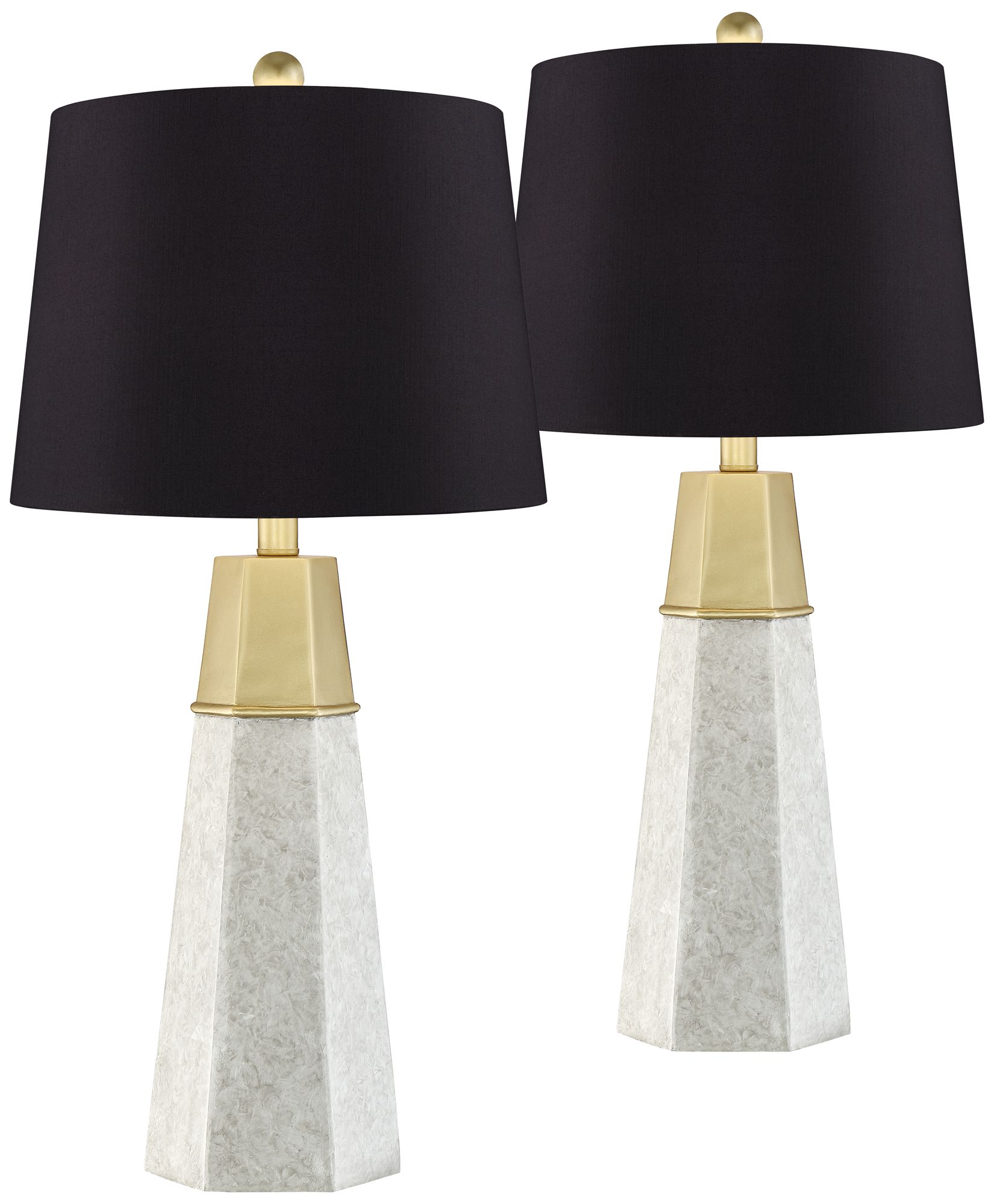 julie tapered column table lamps set of 2