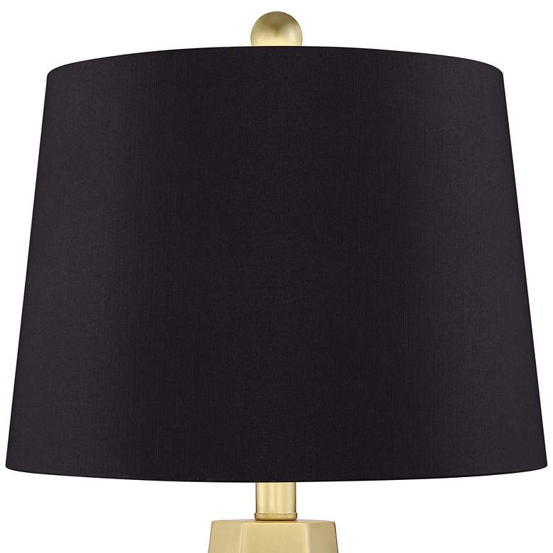Image 2 Julie Tapered Column Black Shade Table Lamps Set of 2 more views