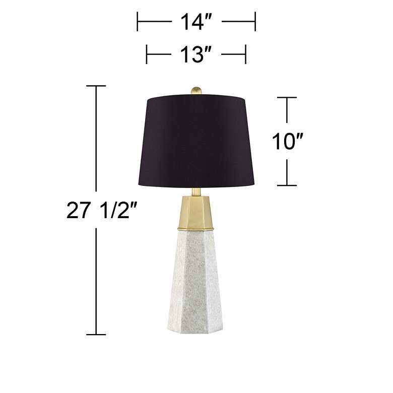 Image 7 Julie Tapered Column Black Shade Table Lamps Set of 2 more views