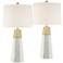 Julie Tapered Column Gold Accent Table Lamps Set of 2