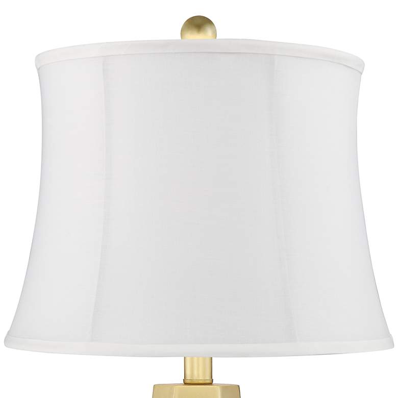 Image 2 Julie Tapered Column White Shade Table Lamps Set of 2 more views