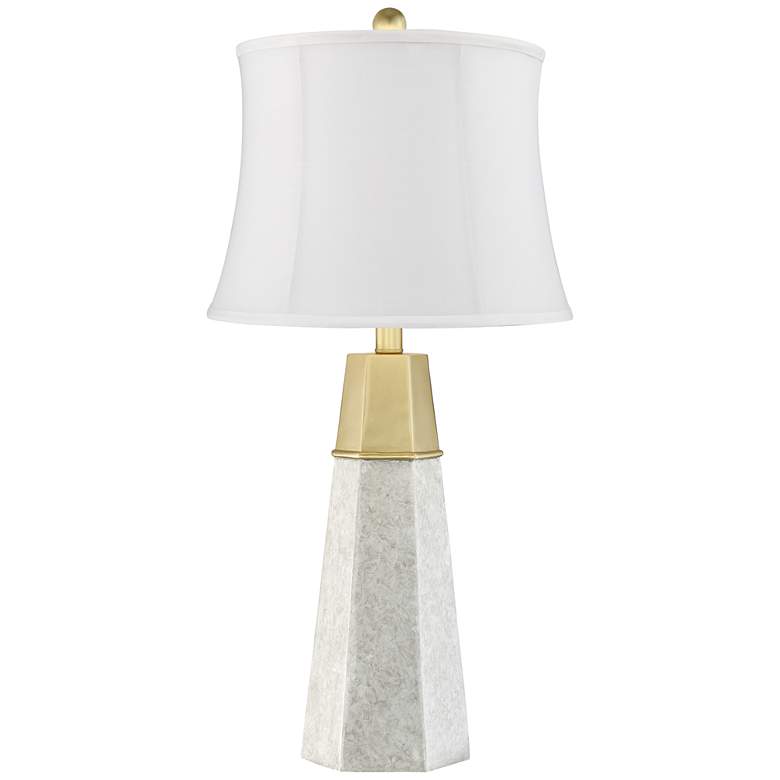Image 6 Julie Tapered Column White Shade Table Lamps Set of 2 more views