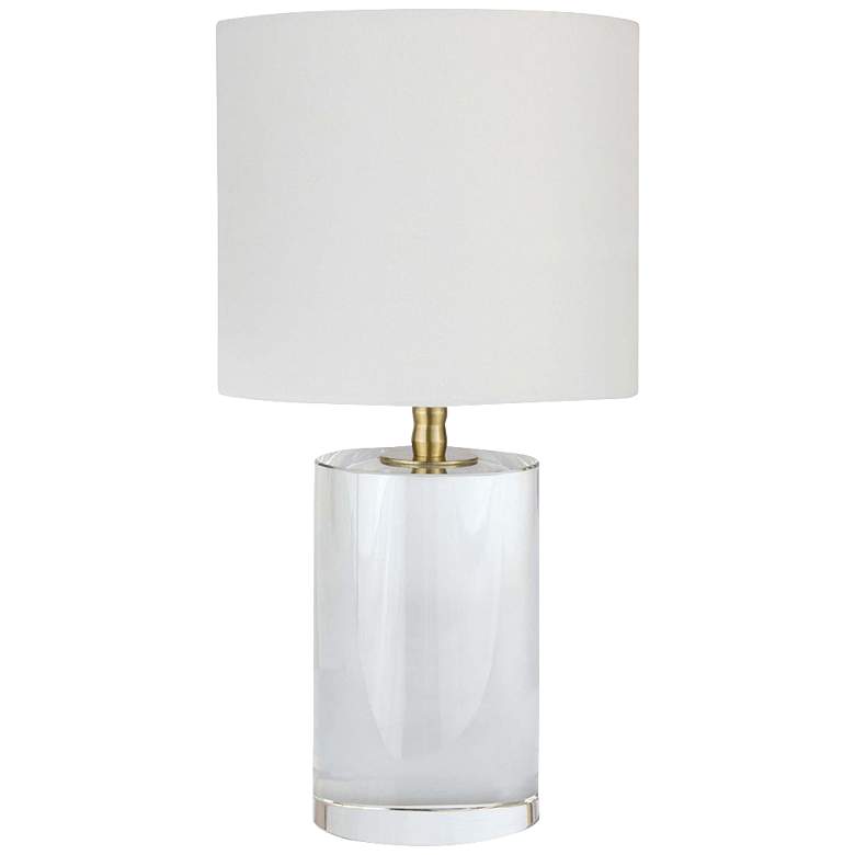 Image 1 Juliet 15 1/4 inch High Modern Crystal Column Accent Table Lamp