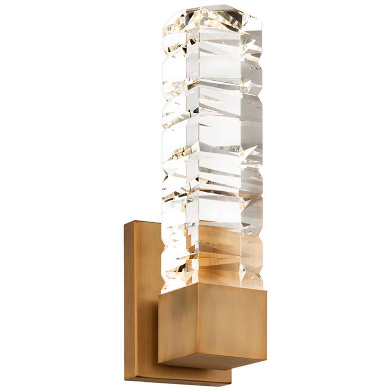 Image 1 Juliet 15"H x 4.5"W 1-Light Wall Sconce in Aged Brass