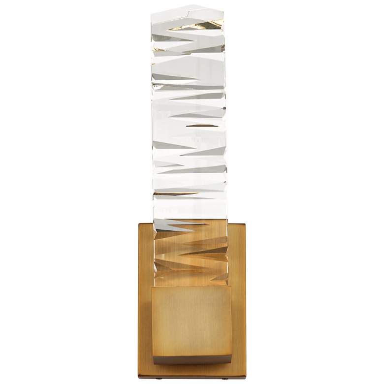 Image 2 Juliet 15"H x 4.5"W 1-Light Wall Sconce in Aged Brass more views