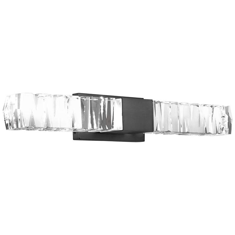 Image 1 Juliet 27 1/2 inch Wide Black Crystal LED Bath Light