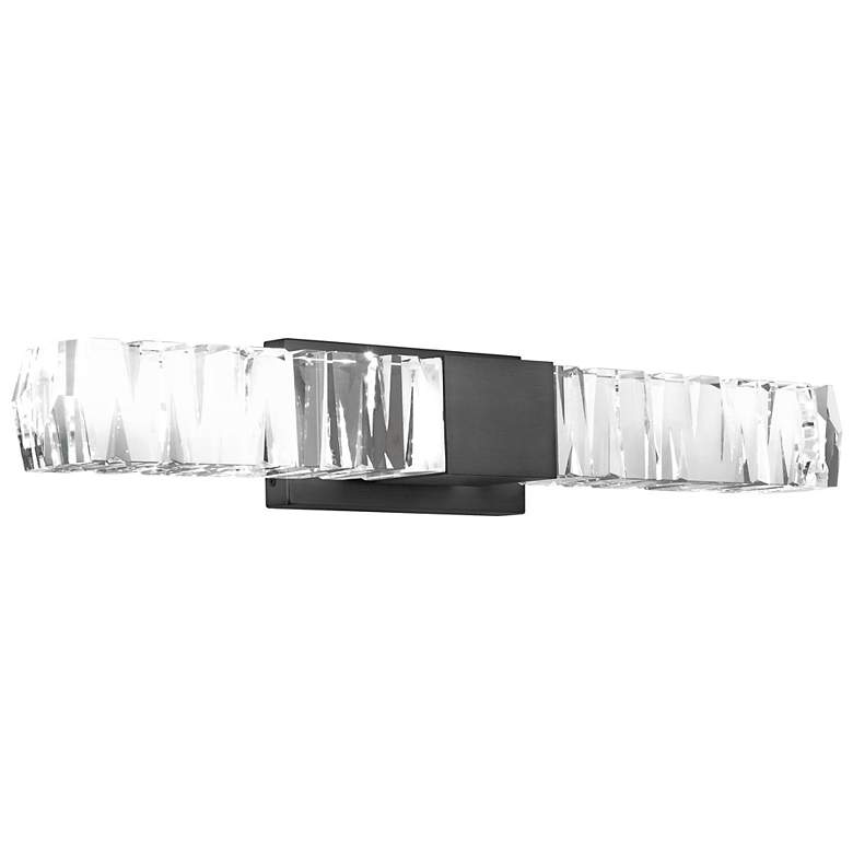 Image 1 Juliet 27 1/2 inch Wide Black Crystal LED Bath Light