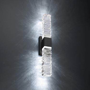 Juliet 27 1/2" Wide Black Crystal LED Bath Light