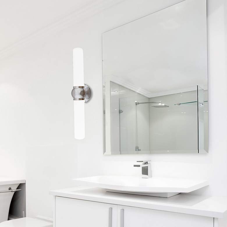 Image 5 Juliet 5"H x 20"W 2-Light Bath Bar in Chrome more views
