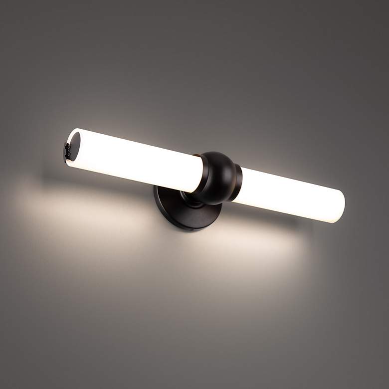 Image 1 Juliet 5"H x 20"W 20-Light Linear Bath Bar in Black