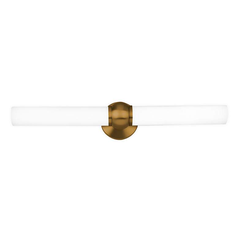 Image 2 Juliet 5"H x 27"W 2-Light Bath Bar in Aged Brass more views