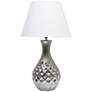 Juliet Metallic Silver Ceramic Accent Table Lamp