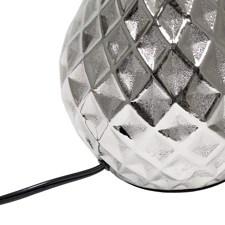 Image 6 Juliet Metallic Silver Ceramic Accent Table Lamp more views