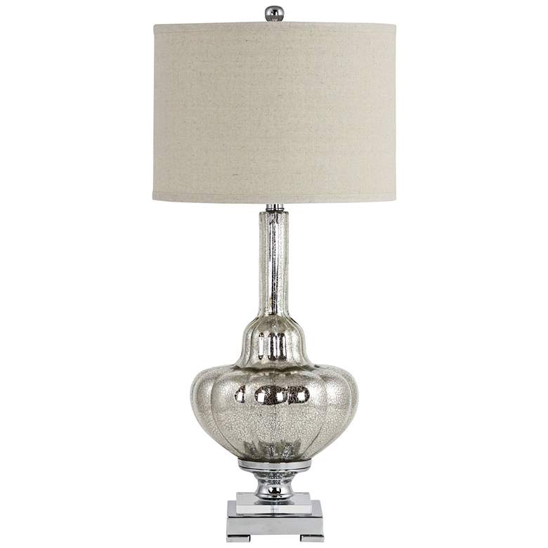Image 1 Juliet Tall Antique Mercury Glass Table Lamp