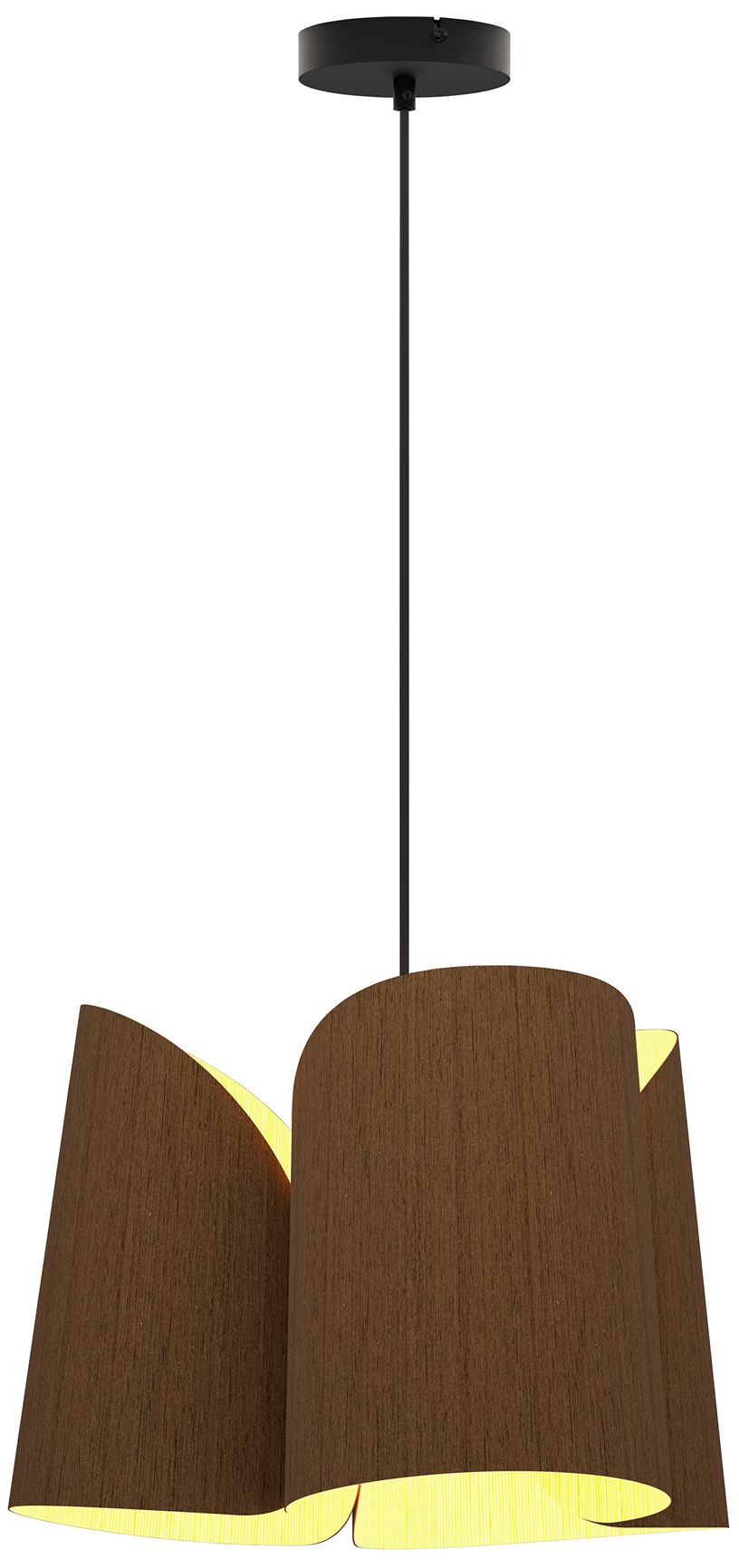 Julieta 18" Wide Black Finish Pendant Ebony Shade