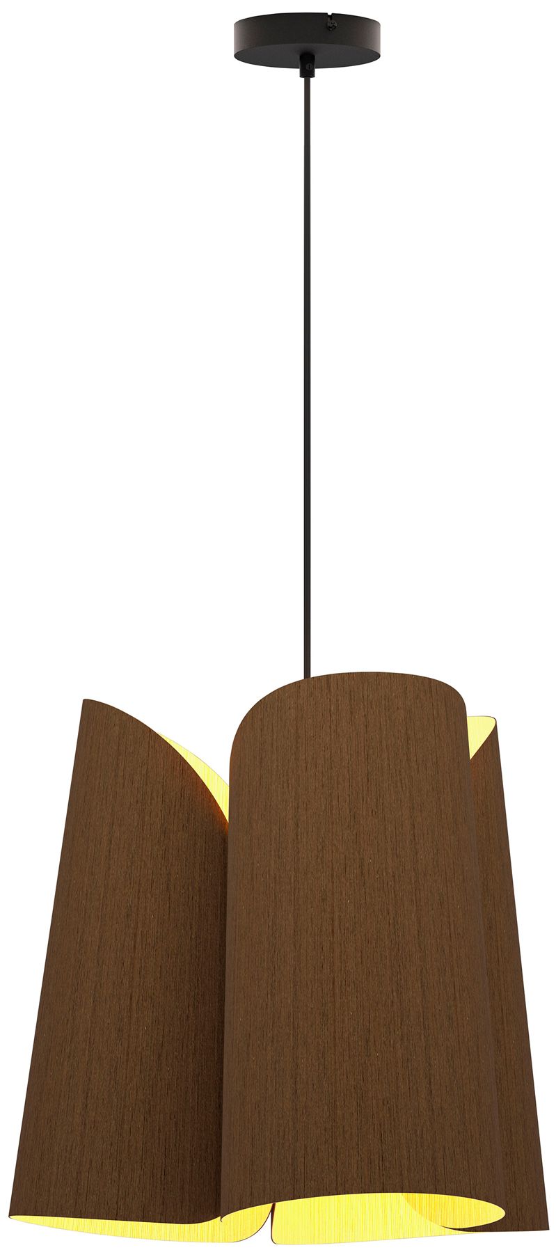 Julieta 20" Wide Black Finish Pendant Ebony Shade