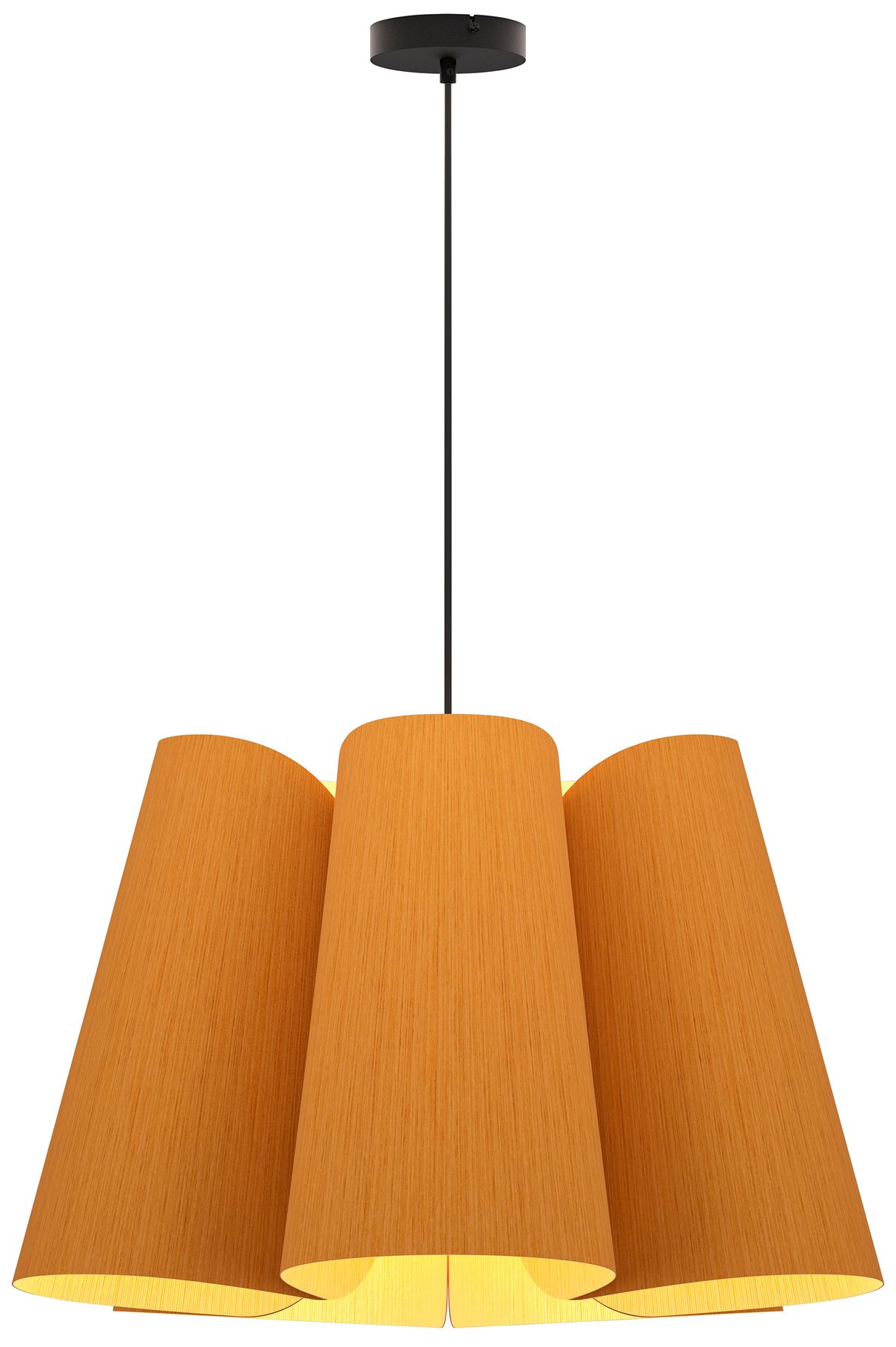 Julieta 28" Wide Black Finish Pendant Petiribi Shade