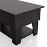 3_Julieta 39 1/4"W Black Lifted-Top Coffee Table w/ LED Lights more views