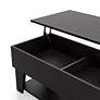 4_Julieta 39 1/4"W Black Lifted-Top Coffee Table w/ LED Lights more views