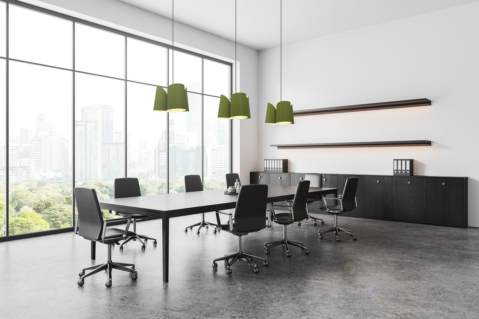 Image 2 Julieta Pendant WEP Light - Black Finish - Green Shade Made to Order more views